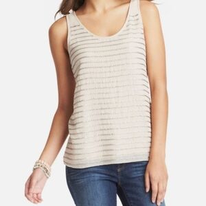 Ann Taylor LOFT Sequin Stripe Shell Tank Top